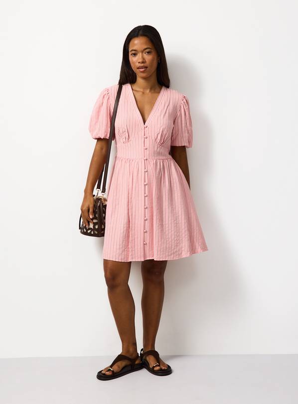 Pink Stripe Mini Tea Dress 8
